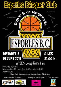 Sopar Final de temporada 2014-2015